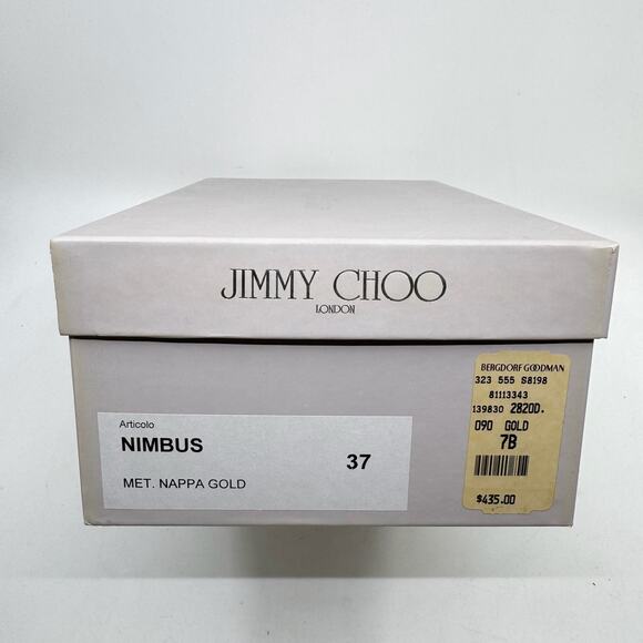 Vintage Y2K JIMMY CHOO ‘Nimbus’ Gold Metallic Kitten Heels - Picture 11 of 11